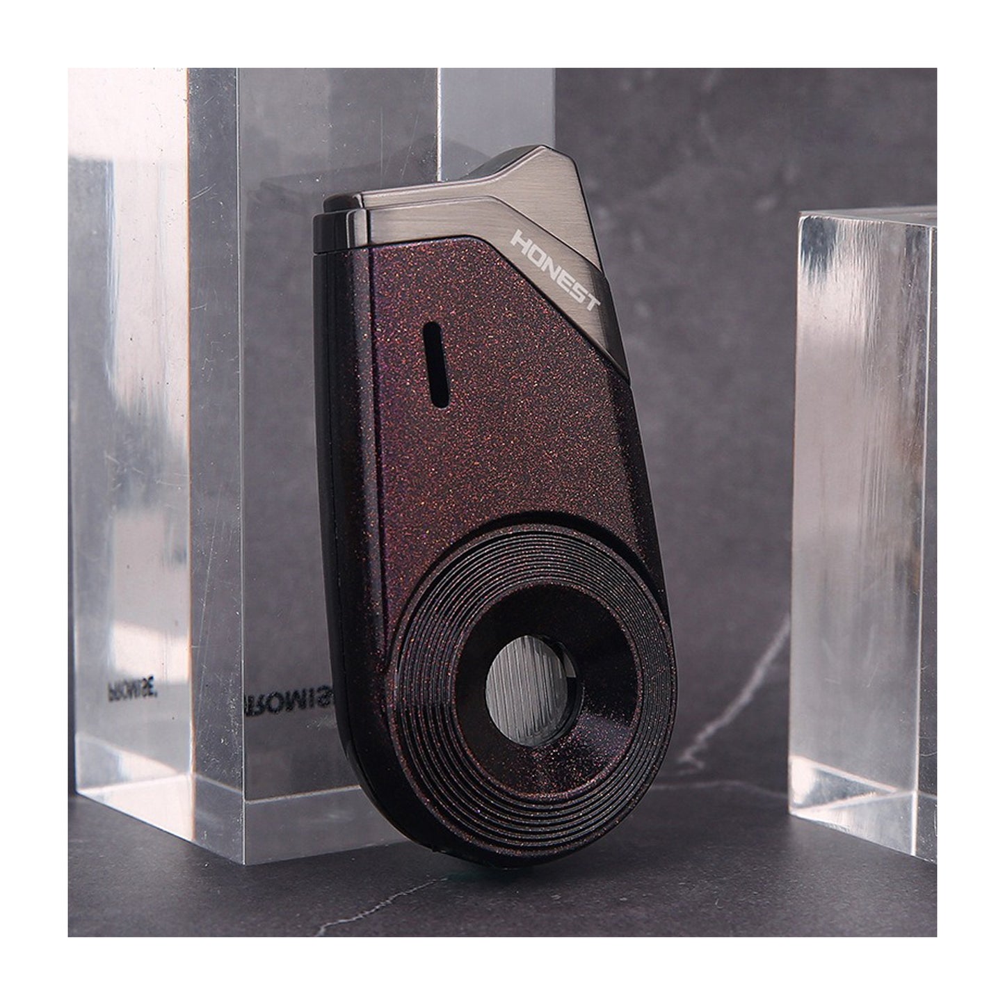 Honest Windproof Refillable Lighter, Creative and Stylish Torch Lighter for Men – Single Jet Flame for Cigar, Moxibustion, and Blue Flame Design
