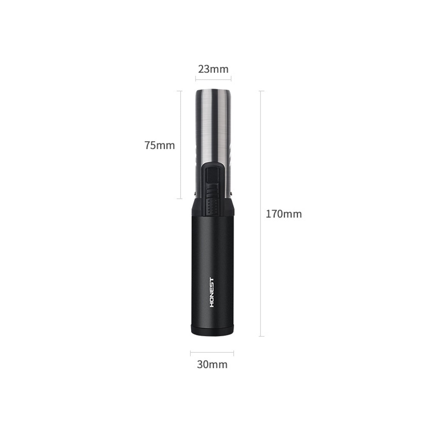 Honest Blow Torch Lighter Outdoor Windproof Lighter Refillable Torch Lighter for cocktail smoker,toast, marshmallows, Creme Brulee, BBQ, and hookah coals