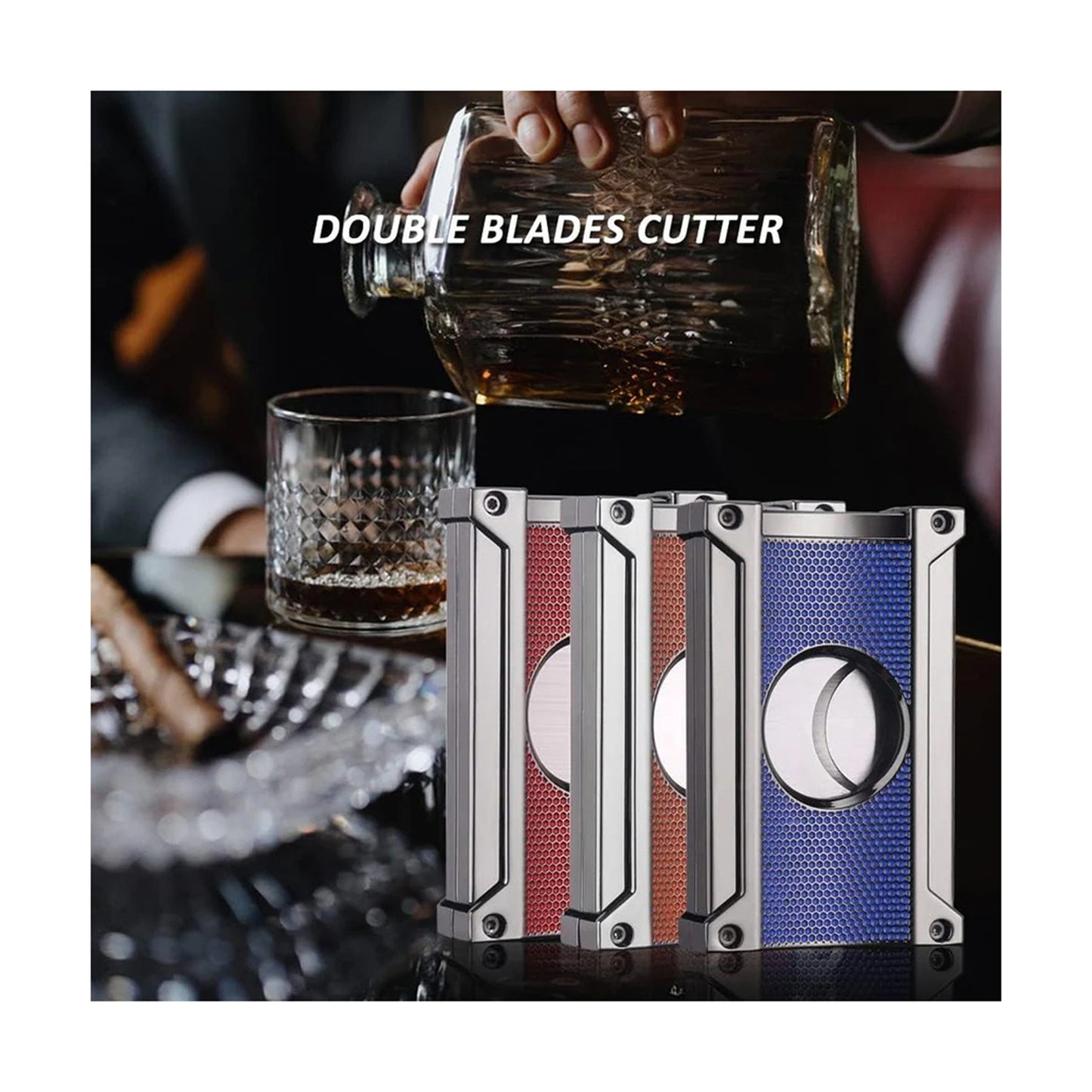 Honest Cigar Cutter Guillotine Stainless Steel Double Blade 20mm Cigar Diameter Guillotine Cigar Cutter