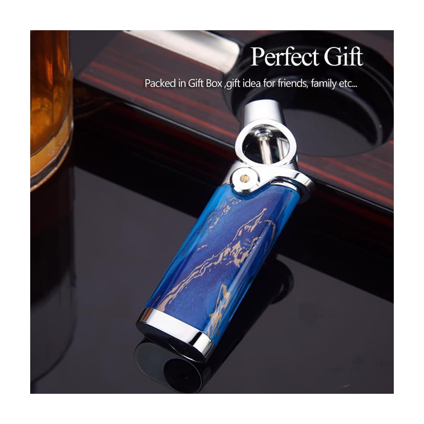 Honest Single Jet Flame Butane Lighters Refillable Torch Lighters Adjustable Gas Lighter Windproof Lighters Gift for Men BBQ Grill Camping