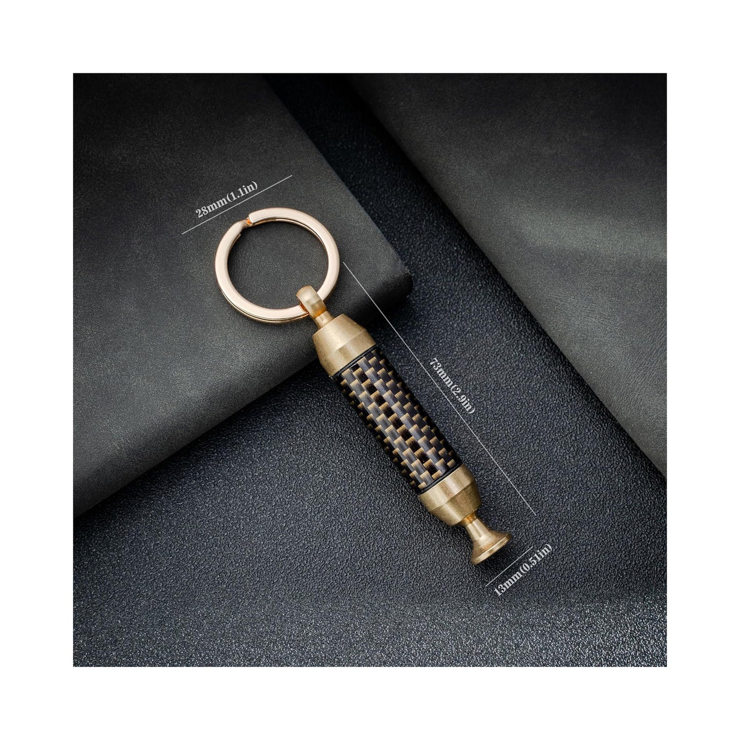 Honest Solid Brass 2-in-1 Cigar Punch Cutter Cigar Needle with Keychain, Cigar Draw Enhancer, Premium Cigar Accessories Tool
