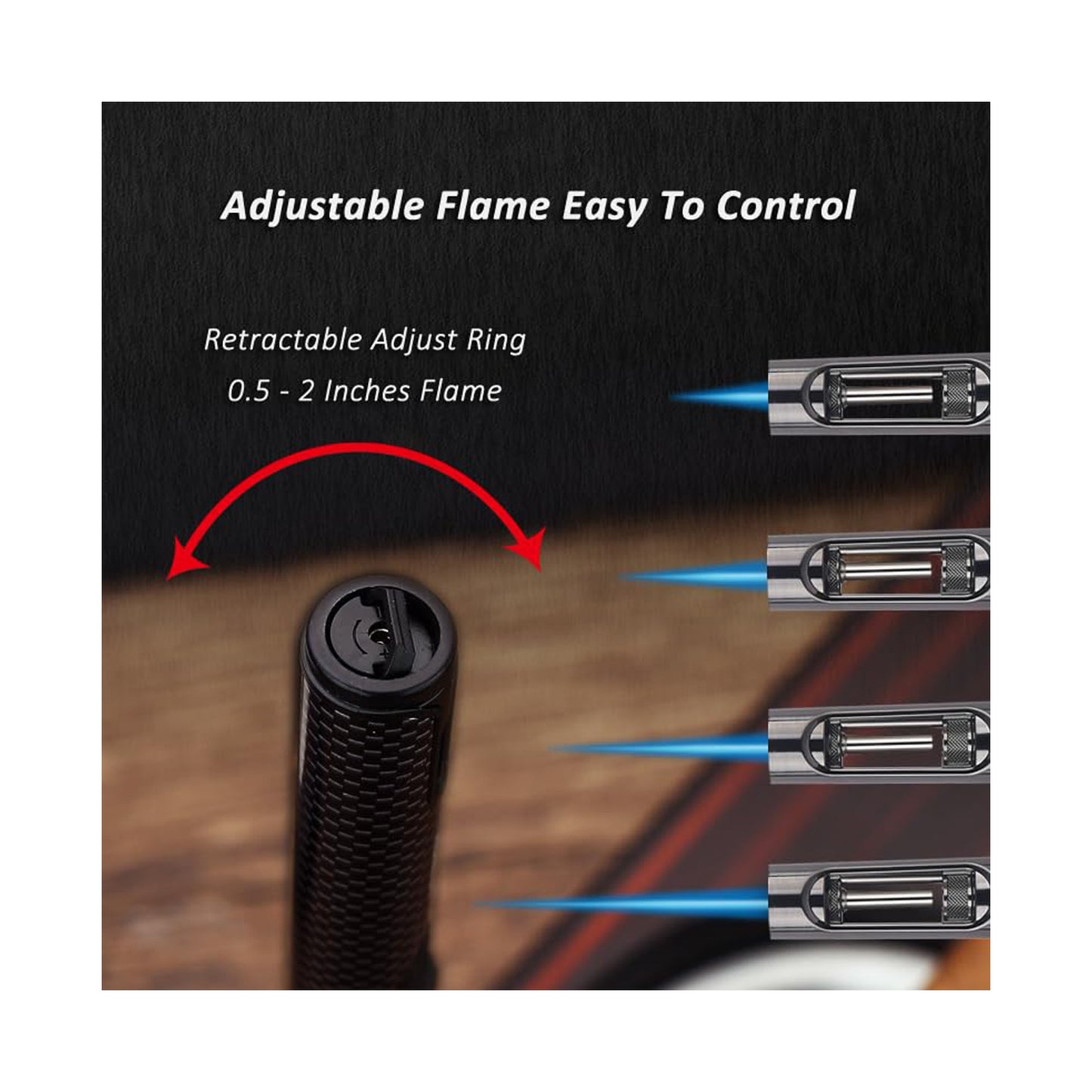 HONEST Refillable Butane Torch Lighter – Single Jet Flame Ideal for Candles, Grills, BBQ, and Camping