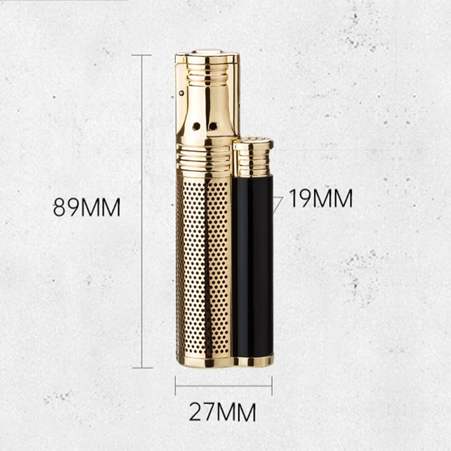 Honest Metal Windproof Gas Butane with Punch Cigar Lighter Jet Butane Gas Smoking Torch Lighter Adjustable and Portable Mens Gadget