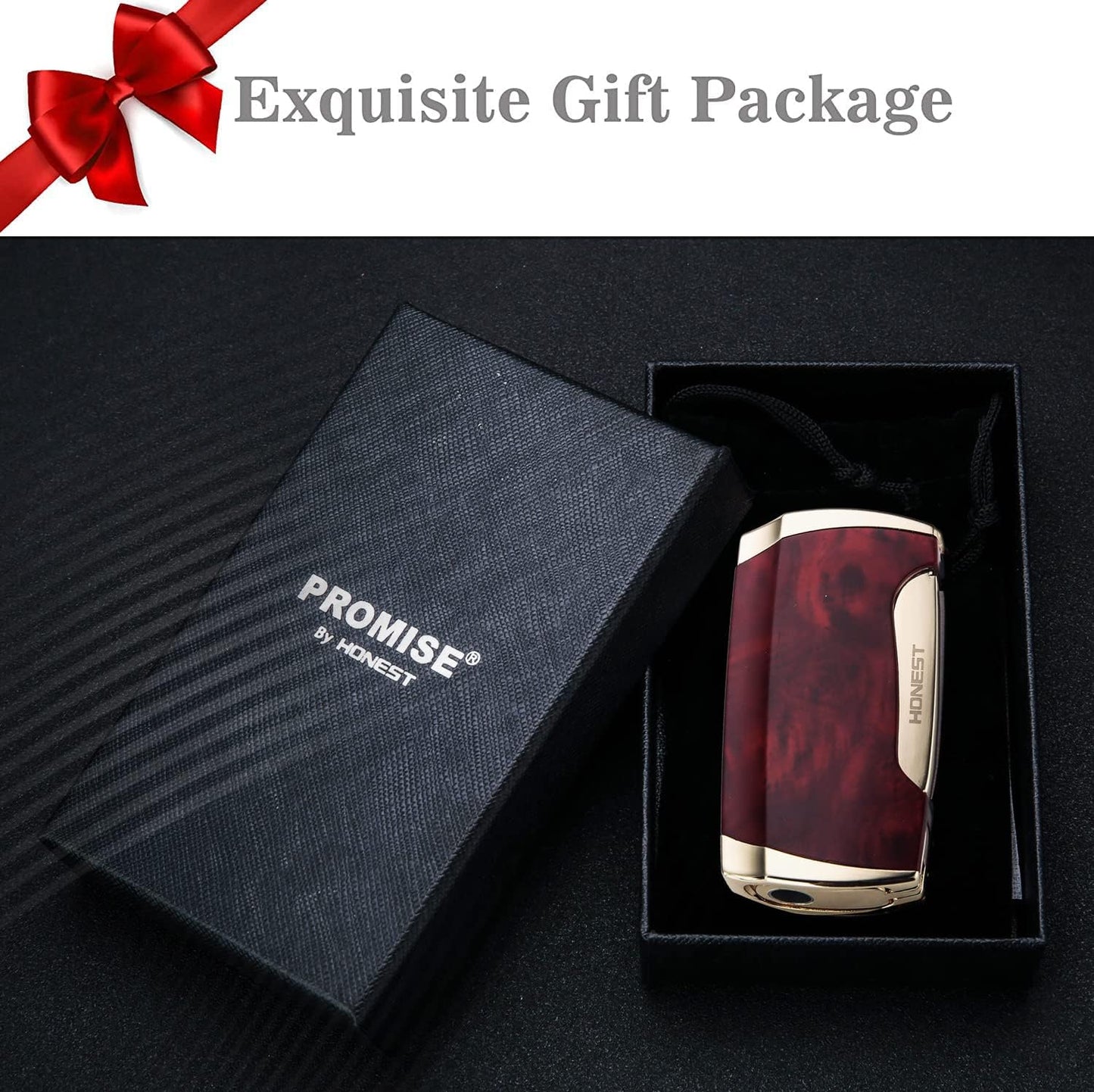 Honest Torch Lighter Double Jet Flame Cigar Lighter