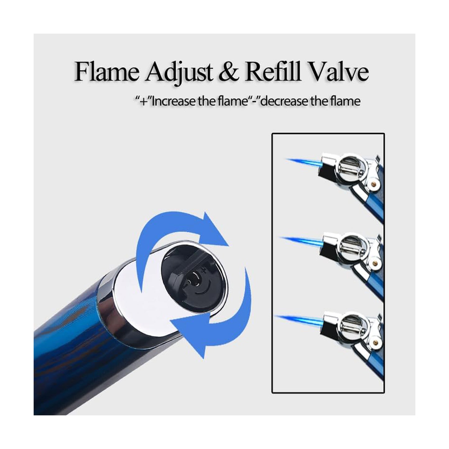 Honest Single Jet Flame Butane Lighters Refillable Torch Lighters Adjustable Gas Lighter Windproof Lighters Gift for Men BBQ Grill Camping