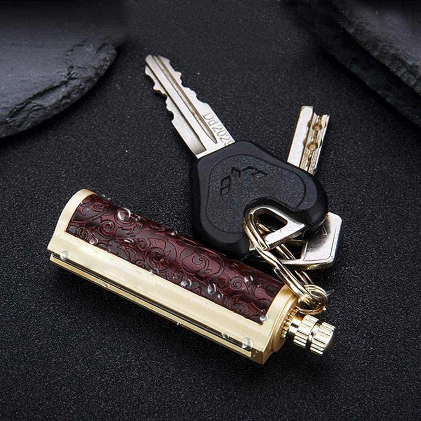 Honest Permanent Match,Keychain Matchstick Fire Starter Immortal Lighter,Flint Match Stick Kerosene Refillable Lighter for Outdoor Camping Survival