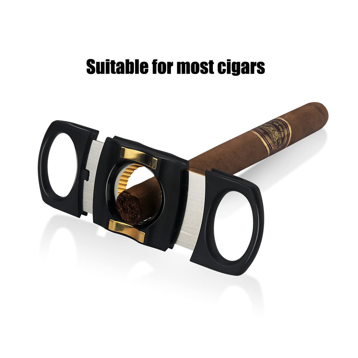 Double Jet Flame Torch Lighter and Cutter Gift Set for Men – Sleek Black Lighter Included
