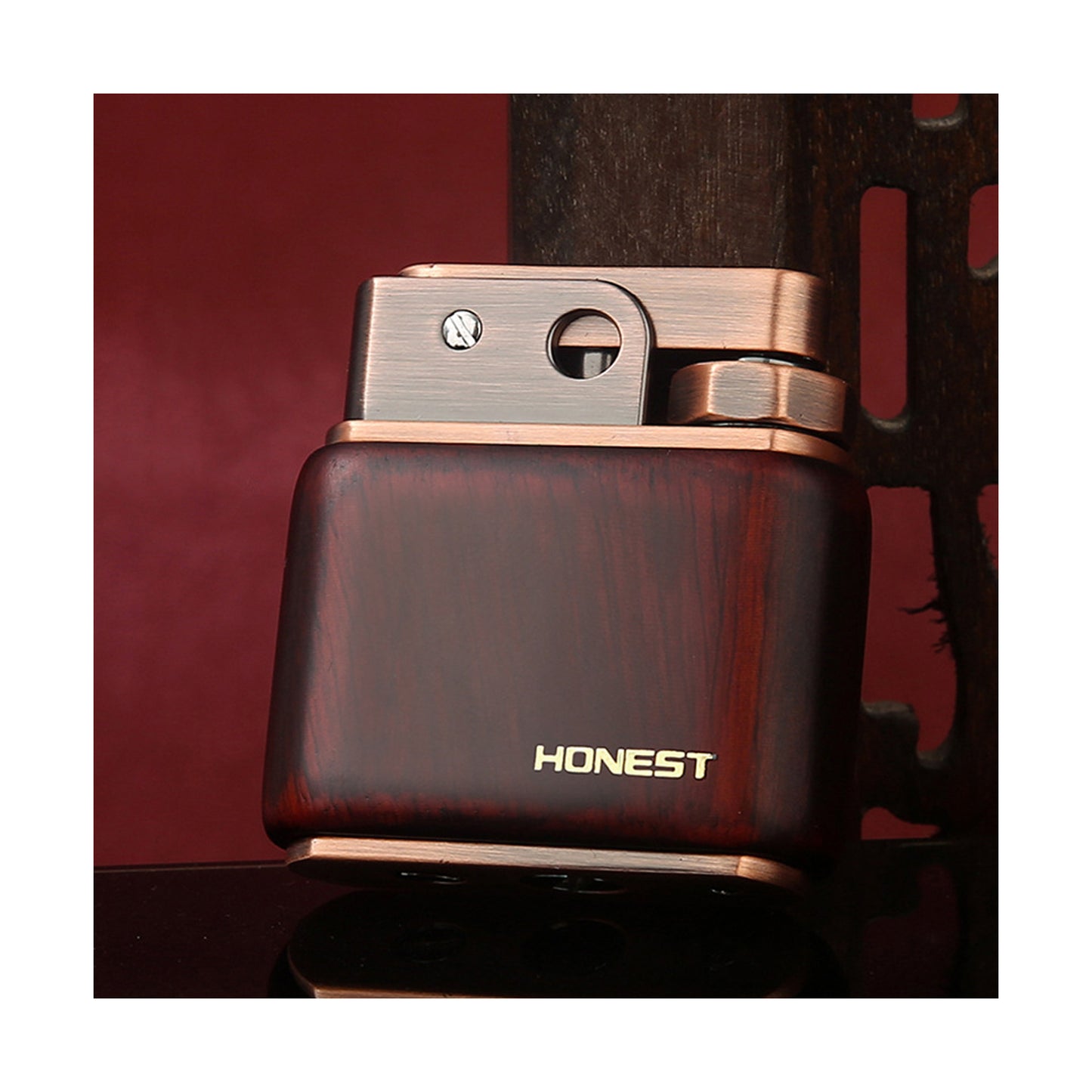 Honest Retro Lighter, Refillable Kerosene Lighter, Left Slide Ignition, Classic Soft Flame Torch Lighter for Cigars Candles Cigarettes Kitchen, Gift for Husband Boyfriend Father