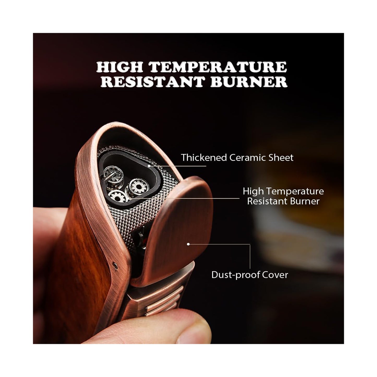 HONEST Triple Jet Torch Lighter – Refillable with Built-in Punch, Adjustable Flame Intensity, and Visible Gas Window – Great for BBQ, Kitchen, Fireplace, and Candles – Perfect Gift for Men