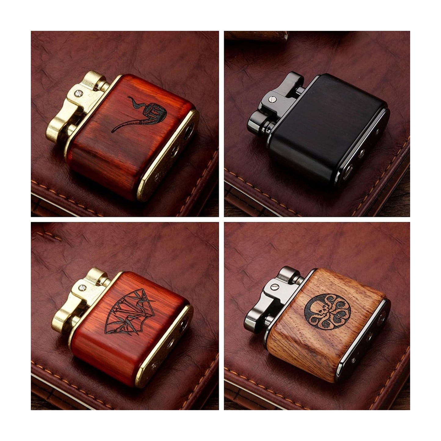 Honest Windproof Vintage Antique Trench Lighter, Old-Fashioned Refillable Metal Kerosene Lighters, Rocker Arm Petrol Oil Ignition and Adjustable Soft Flame Best Gift for to Father Husband