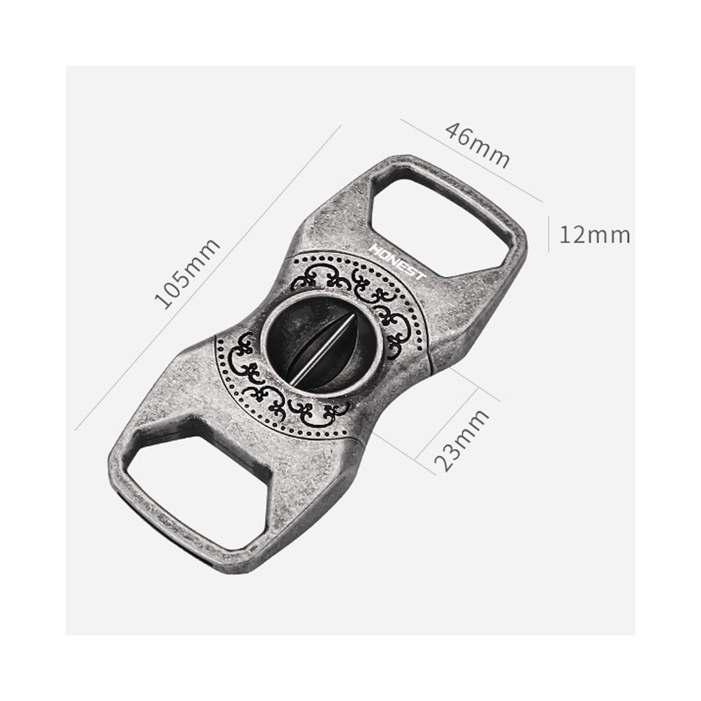 Honest Cigar Cutter V-Stainless Steel Carved Sharp Blade with Gift Box