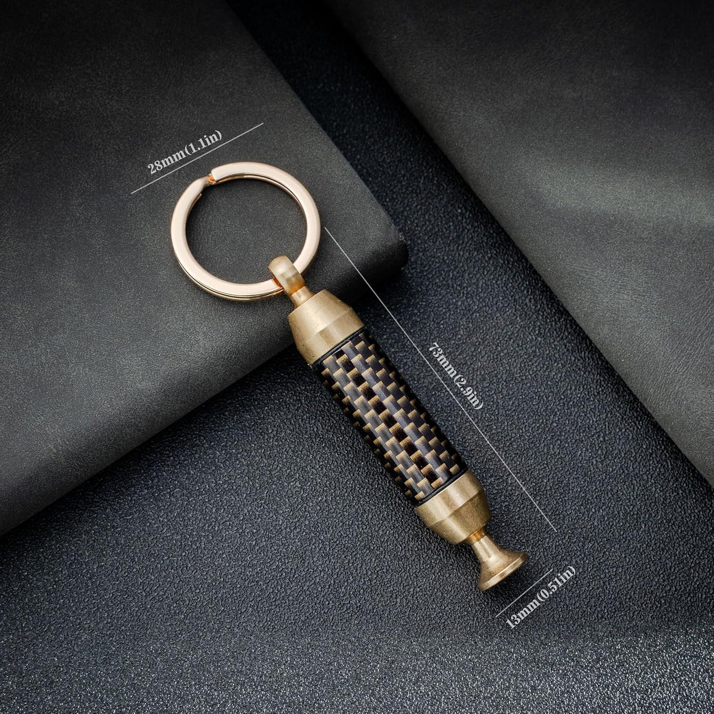 Honest Solid Brass 2-in-1 Cigar Punch Cutter Cigar Needle with Keychain, Cigar Draw Enhancer, Premium Cigar Accessories Tool