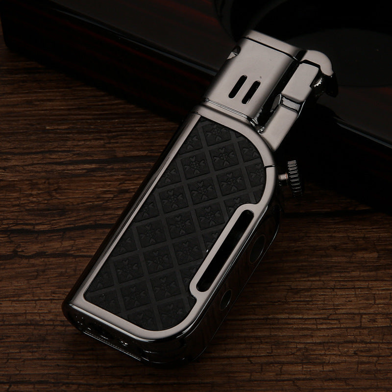 Honest Jet Torch Lighter, Soft/Jet Flame Switchable Lighters, Butane Refillable Lighter with Foldable Punch and Adjustable Flame Dial, Cool Lighters for Men/Husband (Fuel not Included)