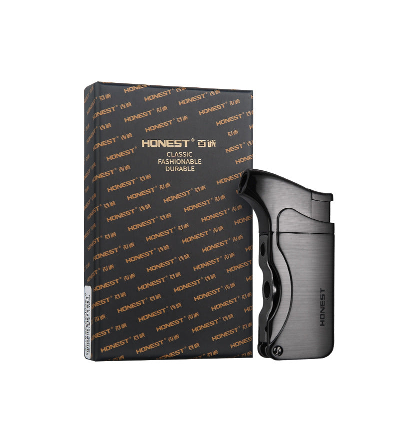 Honest Multi Function Soft Flame Lighter,Refillable Butane Gas Lighter with Pipe Tools
