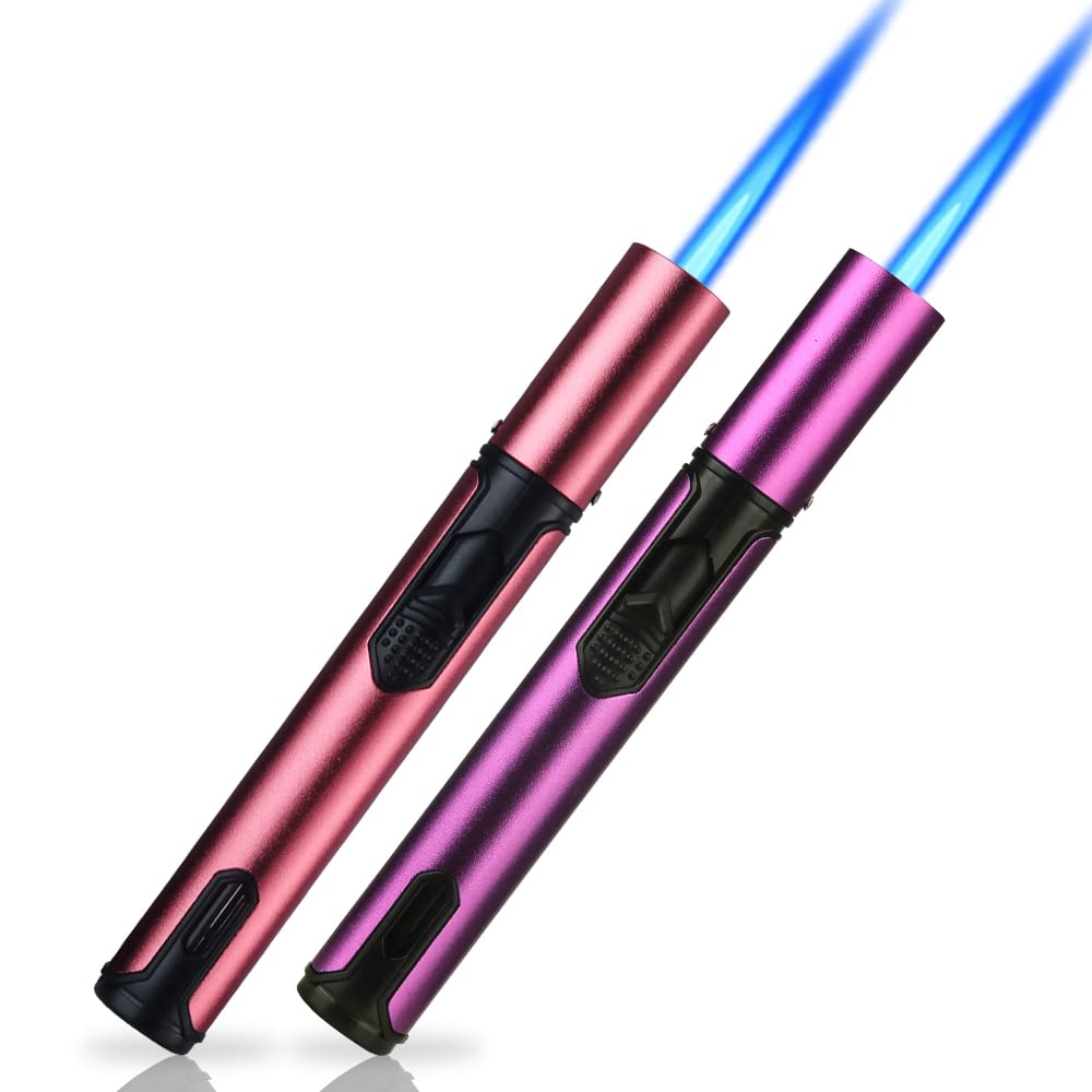 Refillable Butane Torch Lighter – Single Jet Flame Perfect for Candles, Grills, BBQ, and Camping
