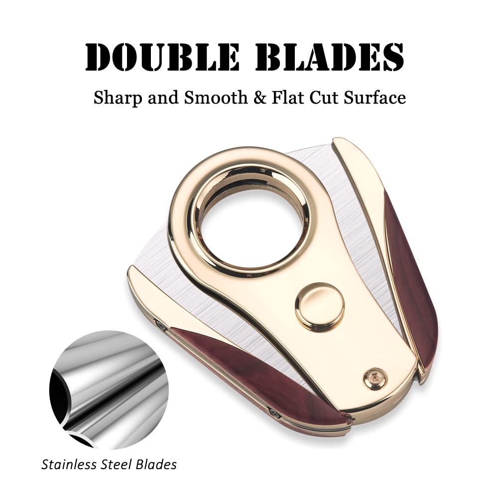 Honest Stainless Steel Cigar Cutter – Double Blade Guillotine for 26mm Cigar Diameter