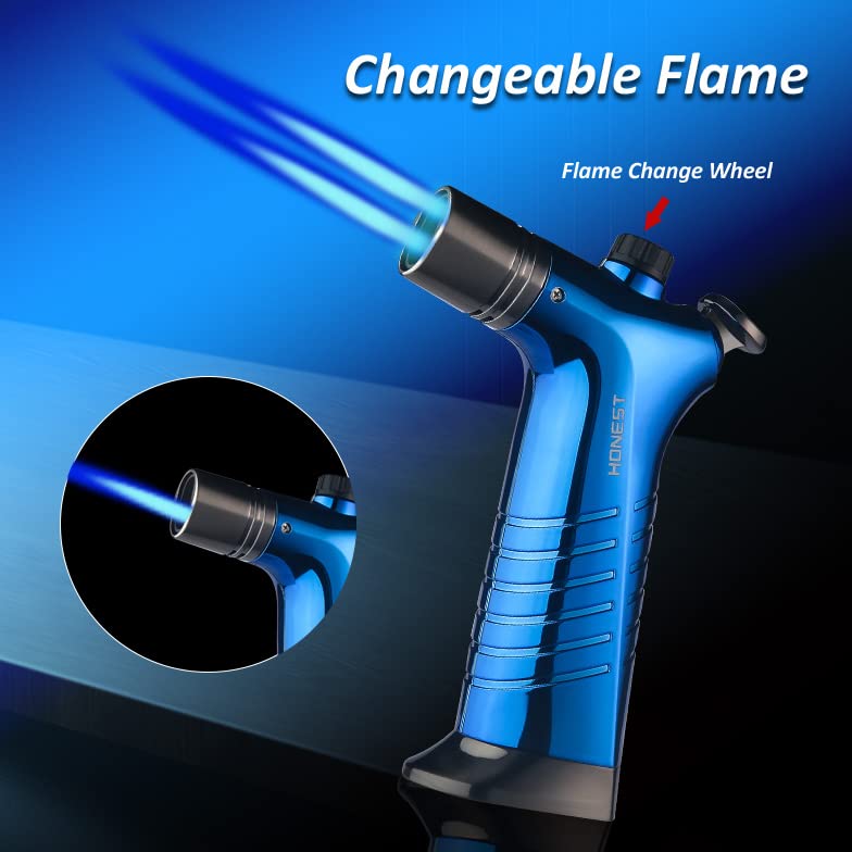 HONEST Kitchen Torch – Refillable Butane Torch for Cooking, Baking, BBQ, Dabs, and Cocktail Smoking