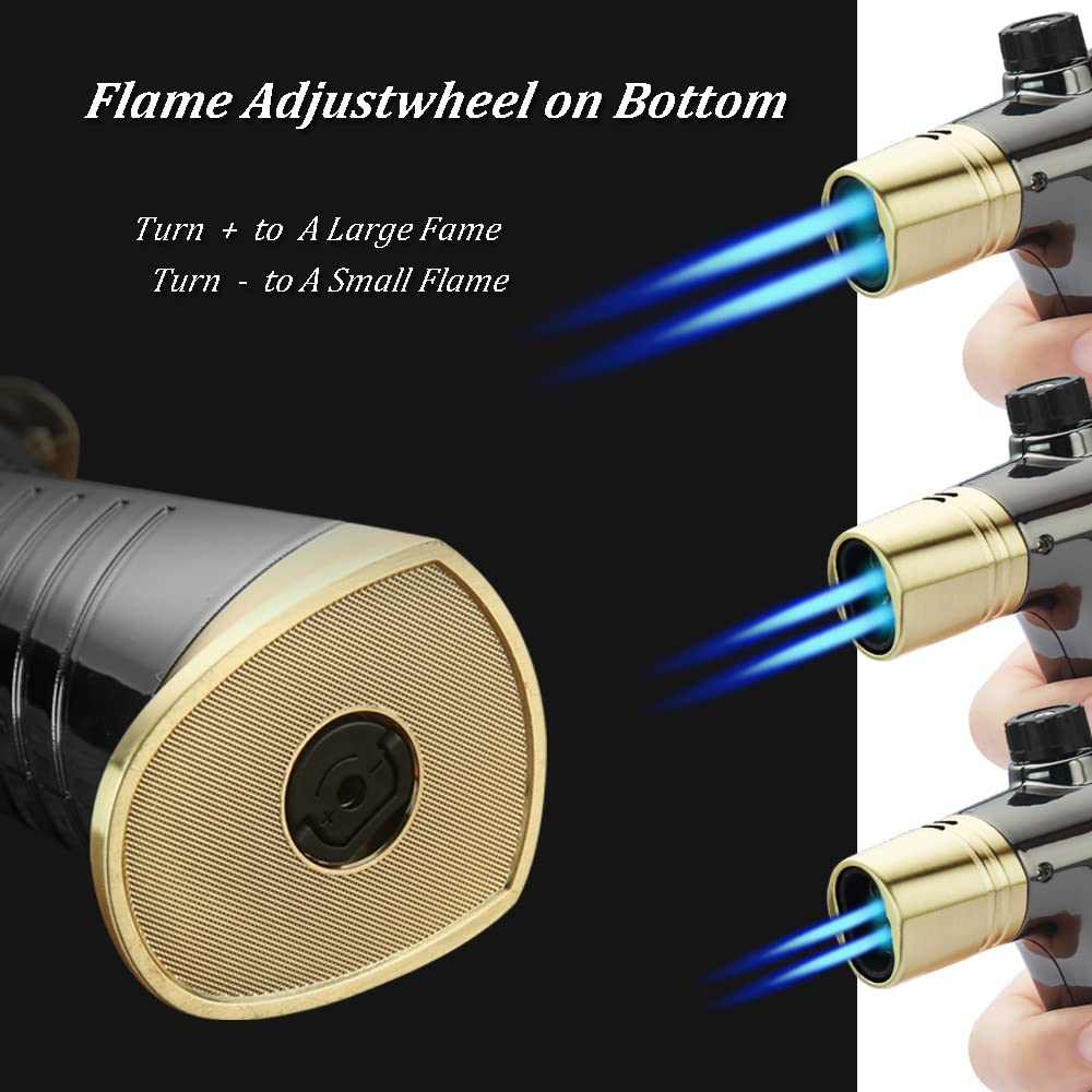 HONEST Kitchen Torch – Refillable Butane Torch for Cooking, Baking, BBQ, Dabs, and Cocktail Smoking
