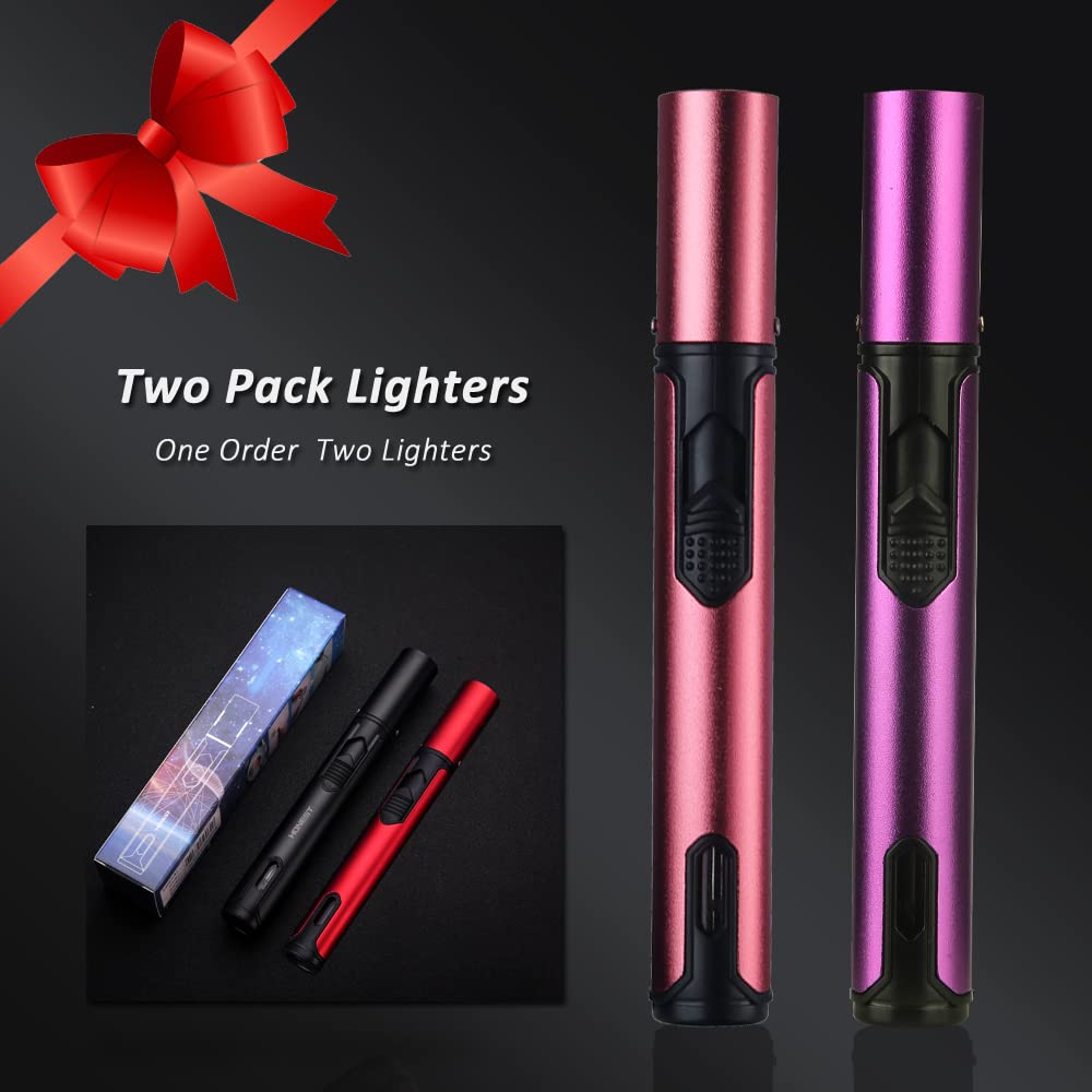 Refillable Butane Torch Lighter – Single Jet Flame Perfect for Candles, Grills, BBQ, and Camping