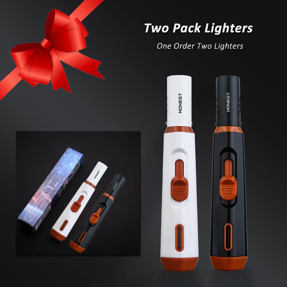 Refillable Butane Torch Lighter – Single Jet Flame for Candles, Grills, BBQ, and Camping (Gas Not Included)
