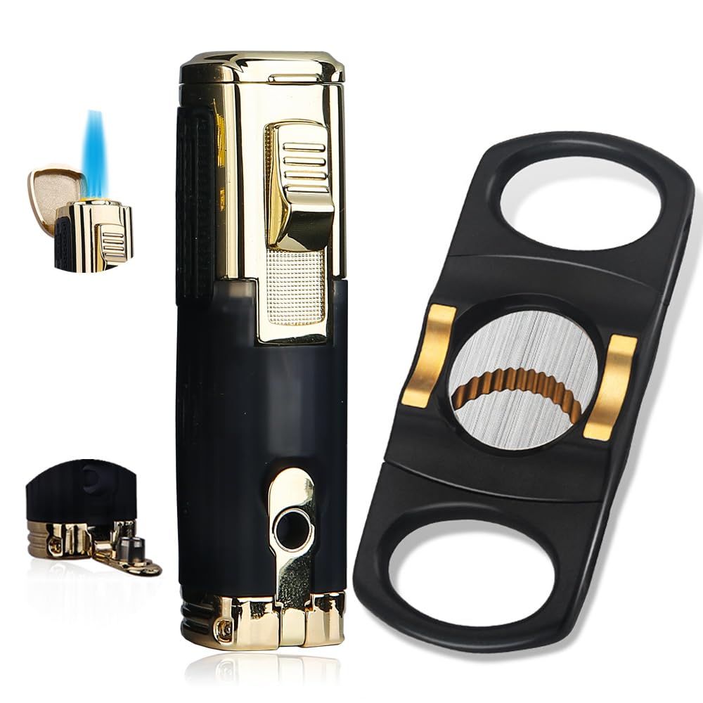 🔥 Elevate Your Cigar Experience: The Ultimate Windproof Lighter & Cutter Gift Set 🔥