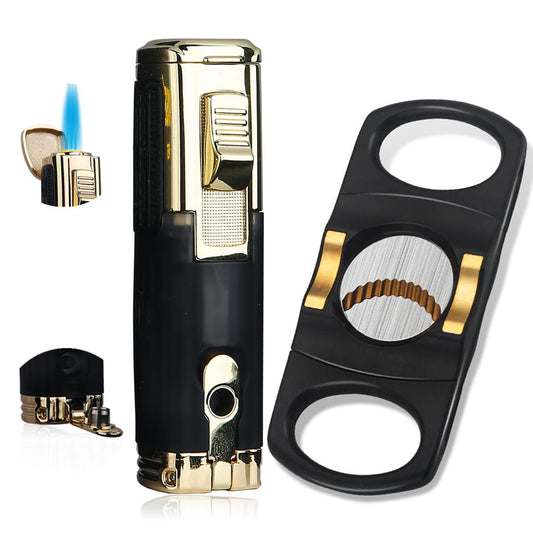 🔥 Elevate Your Cigar Experience: The Ultimate Windproof Lighter & Cutter Gift Set 🔥