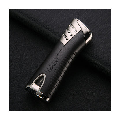 Honest Windproof Refillable Jet Flame Lighter Creative Metal Design Blue Flame Torch Lighter for Men Moxibustion Use Gift Smoking Accessories