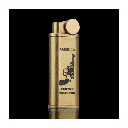 Honest Vintage Brass Refillable Butane Lighter Windproof Metal Flint Wheel Gas Lighter for Daily Use and Collection