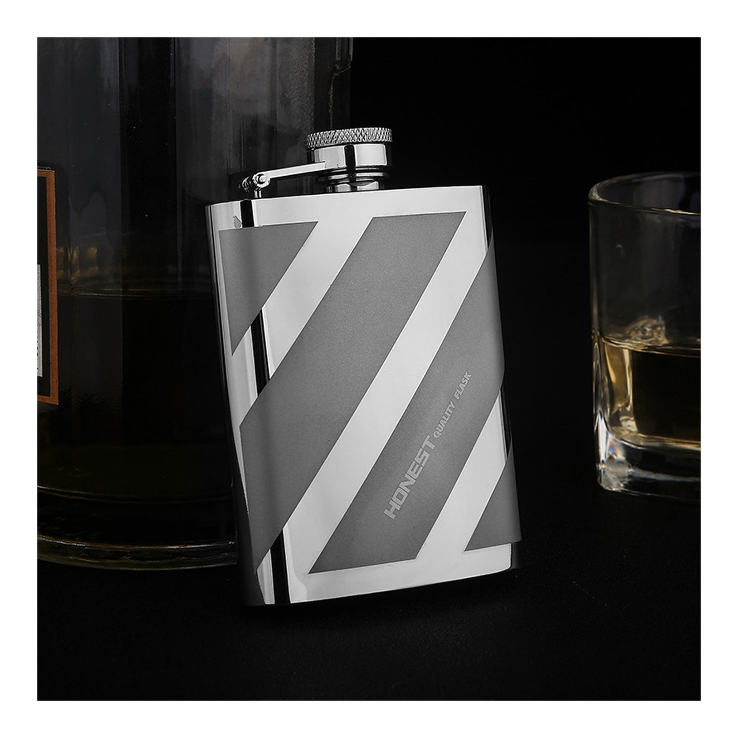 Honest 304 Stainless Steel 4oz 100ml Mini Hip Flask Portable Outdoor Pocket Liquor Flask Gift for Men and Women