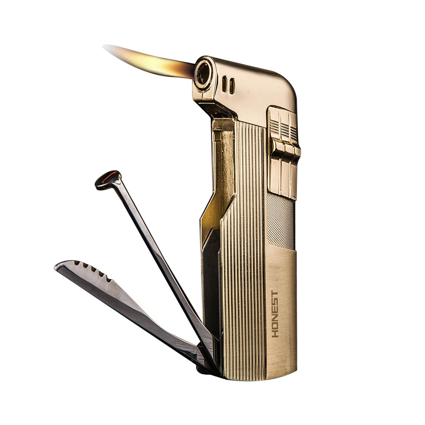 Soft Flame Pipe Lighter - Refillable Butane Lighter for Czech Pipe Tools - Perfect Father's Day Gift for Husband