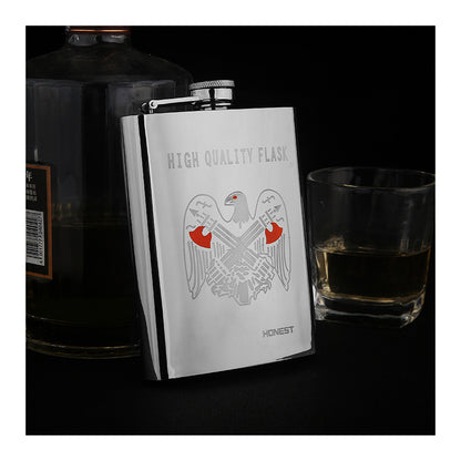 Honest Fashion High-End 6oz Stainless Steel Flask Portable Outdoor Pocket Liquor Flask Thickened 304 Stainless Steel Alcohol Flask