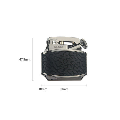 Honest Retro Lighter Wheel Kerosene Groove Copper Old-Fashioned Gasoline Brass High-End Foreskin Cigarette Personalized One-Button Ejection Ignition