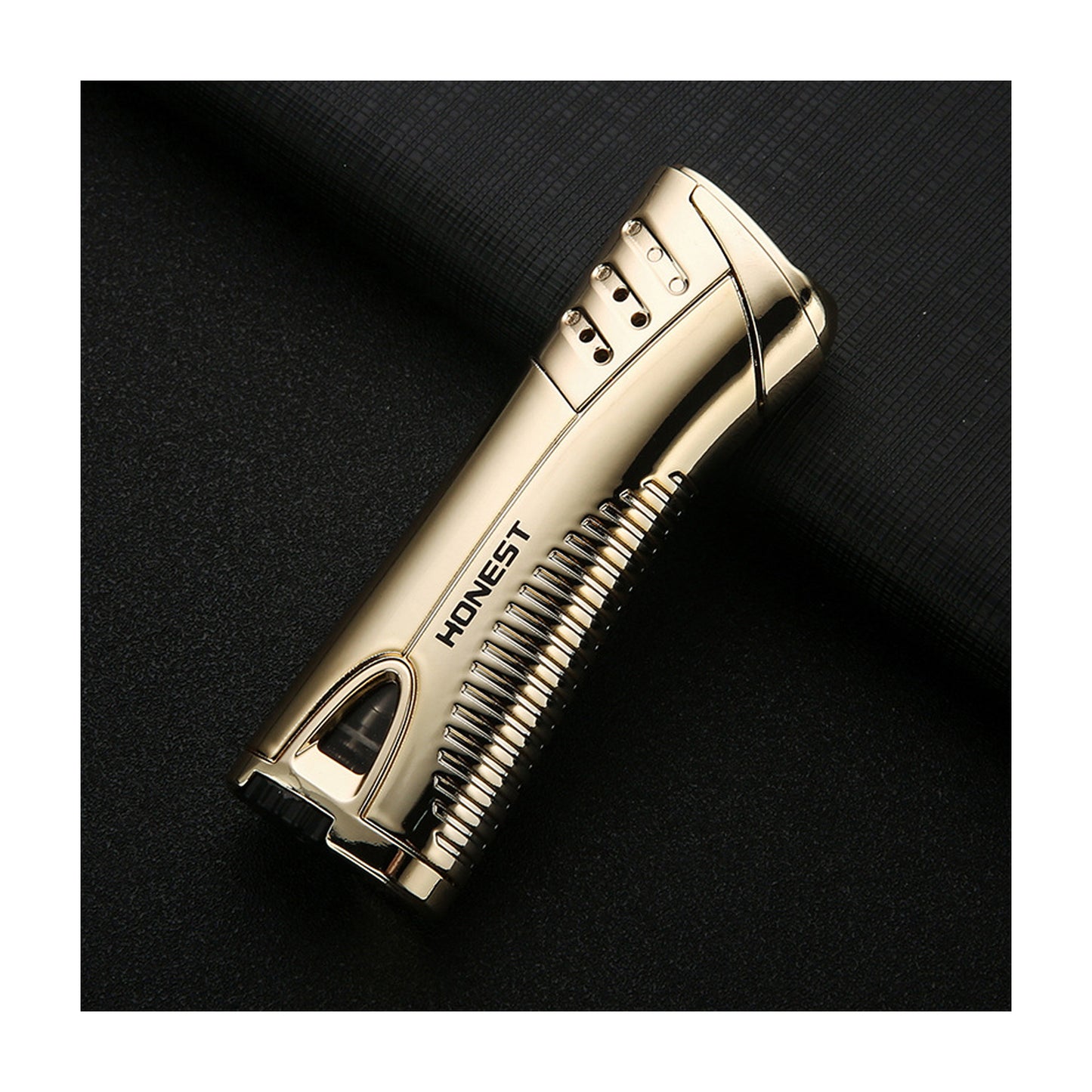Honest Windproof Refillable Jet Flame Lighter Creative Metal Design Blue Flame Torch Lighter for Men Moxibustion Use Gift Smoking Accessories