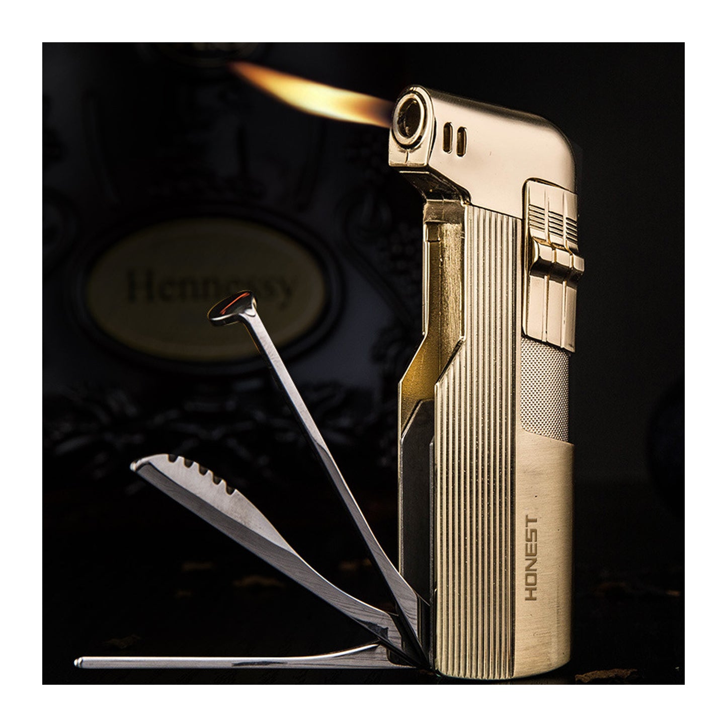 Soft Flame Pipe Lighter - Refillable Butane Lighter for Czech Pipe Tools - Perfect Father's Day Gift for Husband