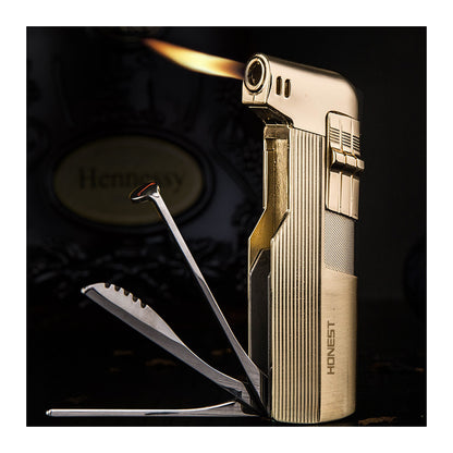 Soft Flame Pipe Lighter - Refillable Butane Lighter for Czech Pipe Tools - Perfect Father's Day Gift for Husband