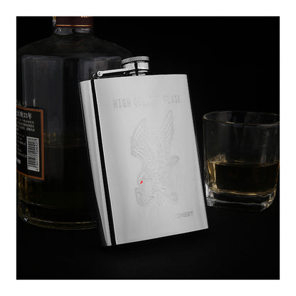 Honest Fashion High-End 6oz Stainless Steel Flask Portable Outdoor Pocket Liquor Flask Thickened 304 Stainless Steel Alcohol Flask