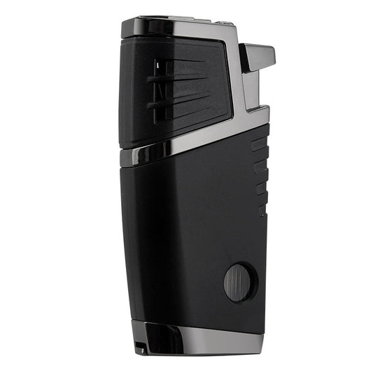 Honest Custom Multi-Function Dual Jet Blue Flame Windproof Metal Refillable Lighter with Snowflake Drill Wholesale