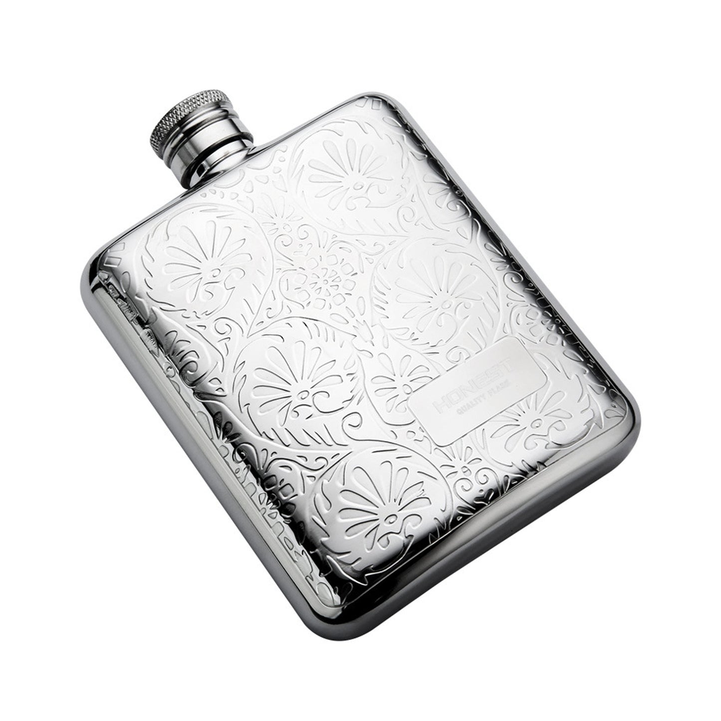 Honest Genuine 304 Stainless Steel Mini Liquor Flask Portable Outdoor Metal Hip Flask 6oz with Funnel