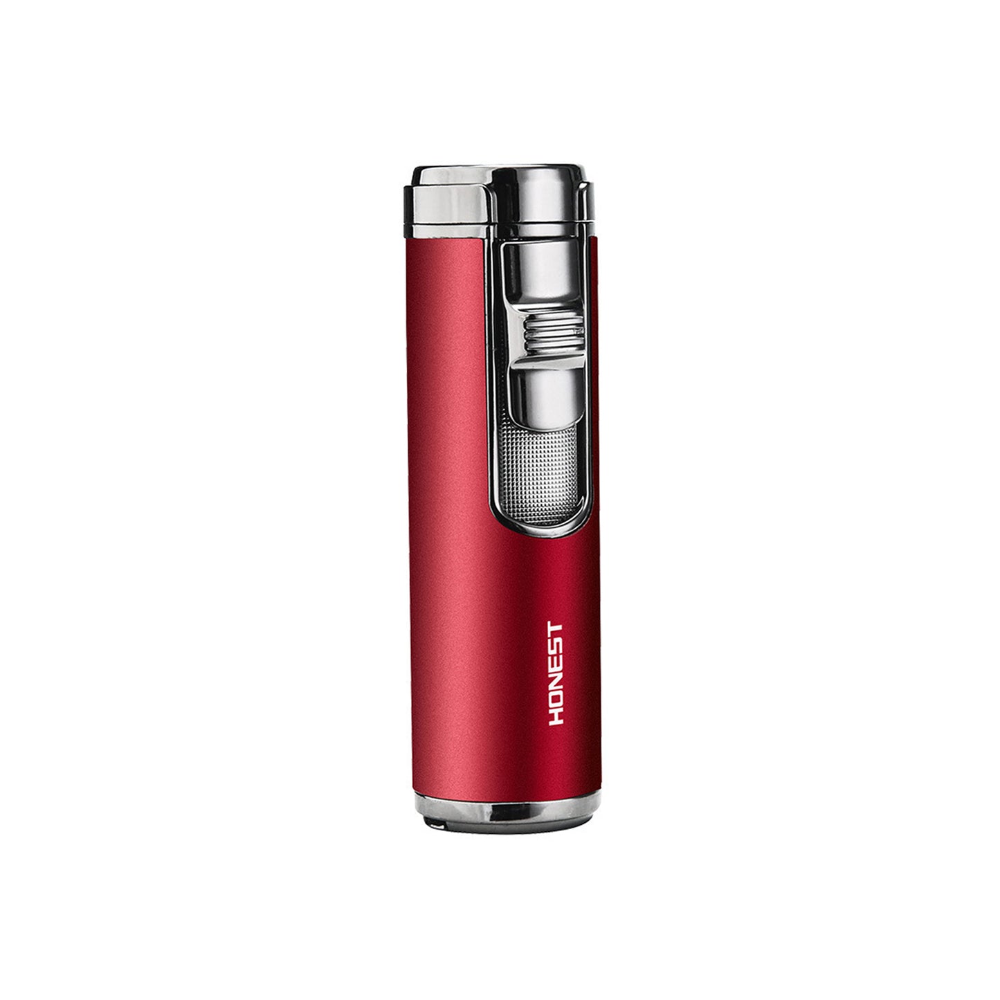 Honest Torch Lighter, 4 Jet Flame Lighter with Punch,Refillable Butane Windproof Lighter Gift for Men (Without Gas)