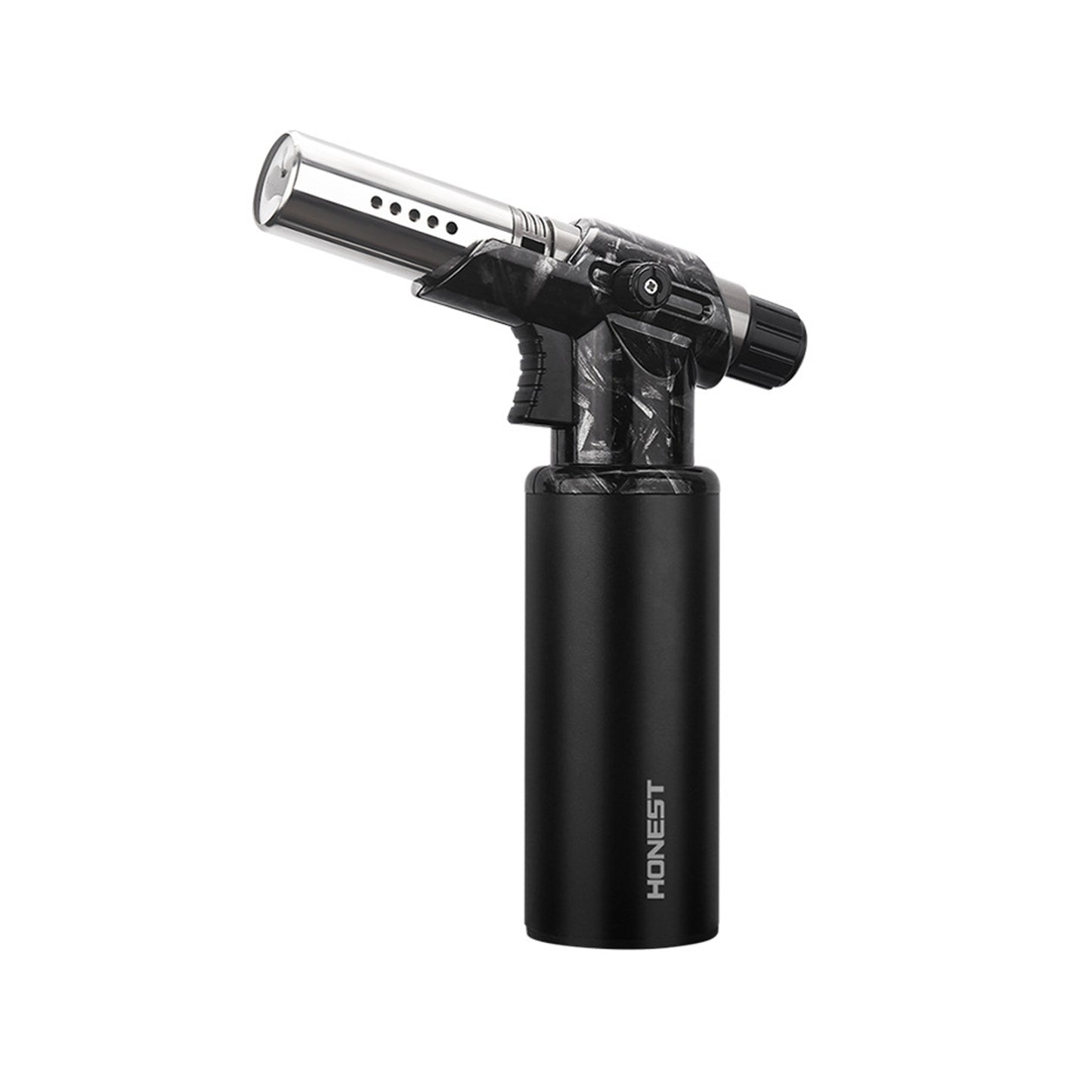 Honest Windproof Jet Flame Lighter Metal Refillable Butane Torch for Outdoor BBQ and Creative Use
