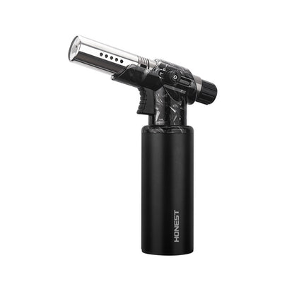 Honest Windproof Jet Flame Lighter Metal Refillable Butane Torch for Outdoor BBQ and Creative Use