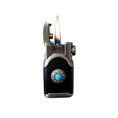 Honest Leather Lighter Soft Flame Antique Style Refillable Vintage Candle Lighters for Collection Gift
