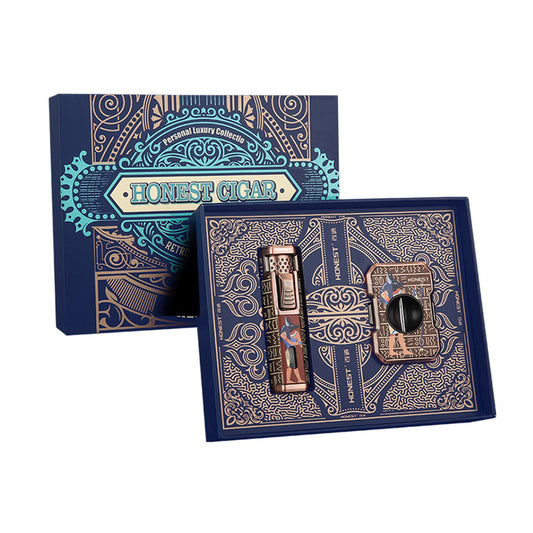 Honest Portable Lighter Set with Stainless Steel Precision Cutter New Men’s Tool Kit
