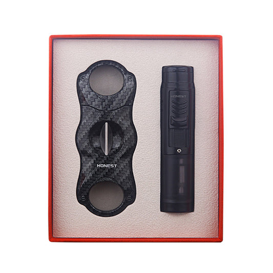 Honest Premium Lighter Set with Sharp Stainless Steel Cutter and Punch Tool for Gift or Wholesale