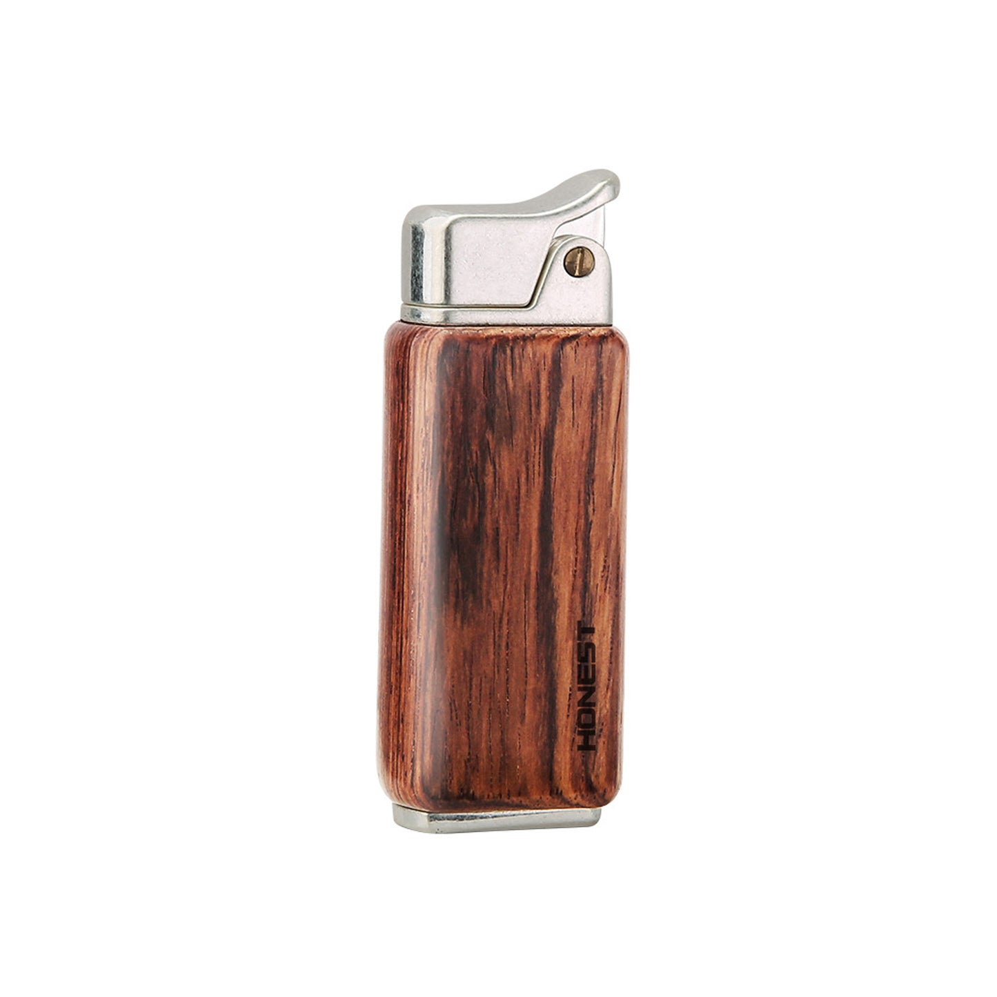 Honest Wood Vintage Antique Kerosene Lighter, Reusable Soft Flame Lighter with Wooden Box, Cool Flip Lighter for Men, Dads, Husbands Gift