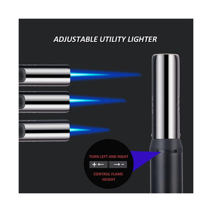Honest Blow Torch Lighter Outdoor Windproof Lighter Refillable Torch Lighter for cocktail smoker，toast, marshmallows, Creme Brulee, BBQ, and hookah coals