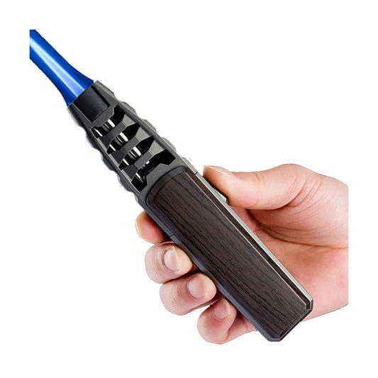Windproof Blue Flame Butane Torch Lighter – Refillable Metal Jet Flame Tool for Baking, Cooking, and Custom Gifts