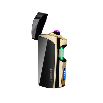 Windproof Arc Lighter – USB Rechargeable Plasma Ignition with LED Power Display, Smart Safety Protection, Sleek Metal Body, Long-Lasting Battery
