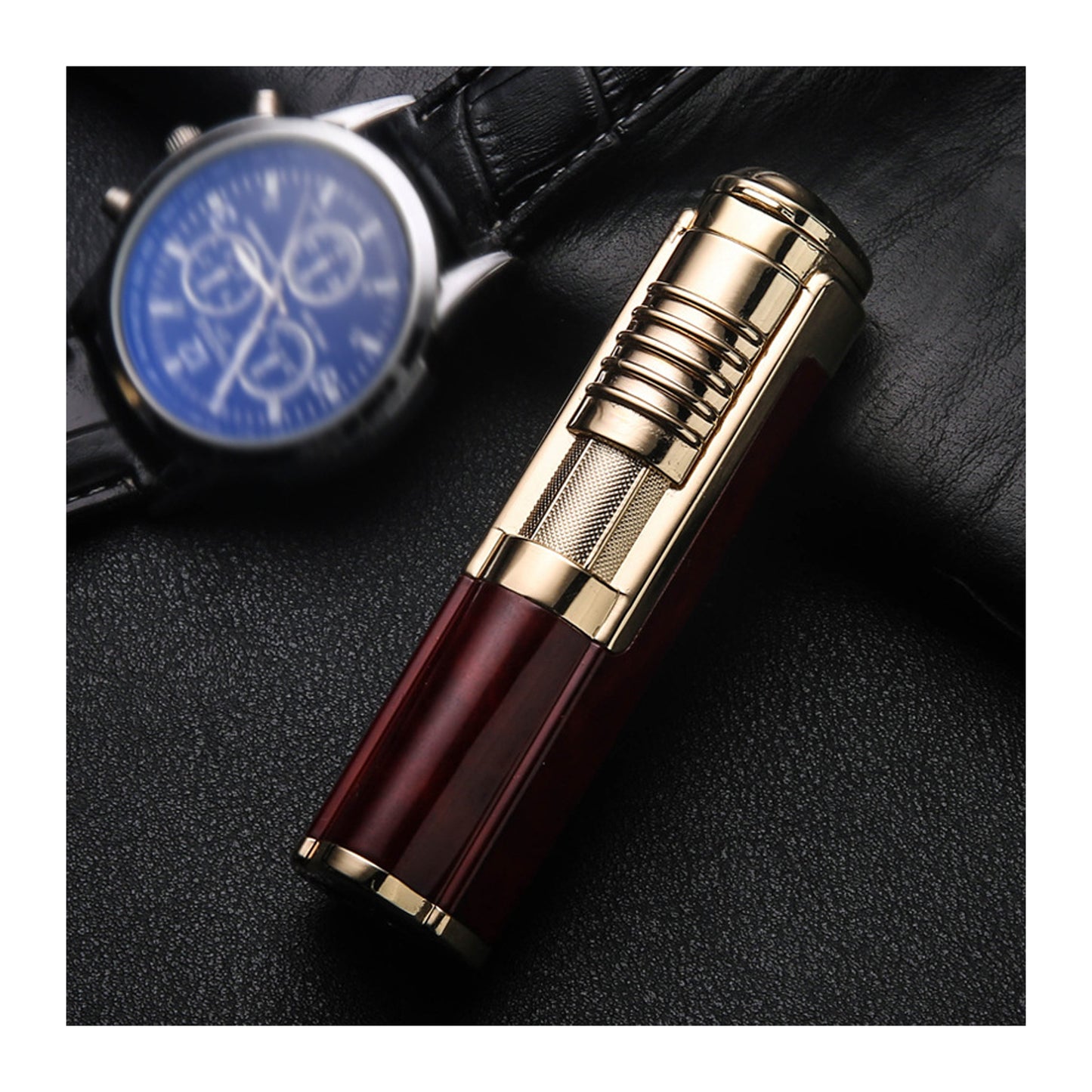 Honest Portable Refillable Metal Butane Lighter with Straight Jet Flame Outdoor Windproof Pocket Lighter Personalized Gift for Men