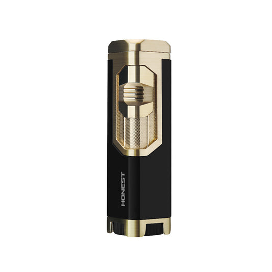 Honest Refillable Windproof Lighter, Quad Jet Flame Metal Igniter for Business Gifts & Cross-Border Promotion
